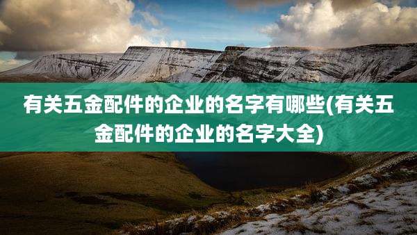 有关五金配件的企业的名字有哪些(有关五金配件的企业的名字大全)