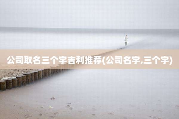 公司取名三个字吉利推荐(公司名字,三个字)