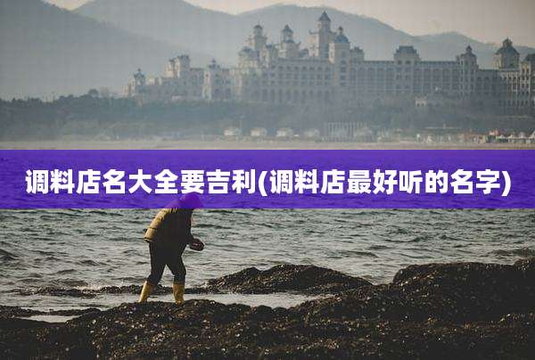 调料店名大全要吉利(调料店最好听的名字)