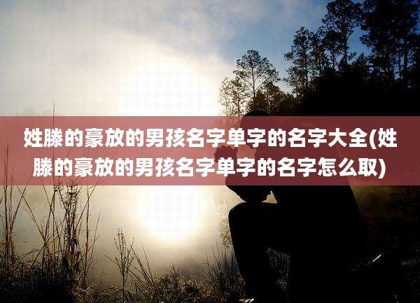 姓滕的豪放的男孩名字单字的名字大全(姓滕的豪放的男孩名字单字的名字怎么取)