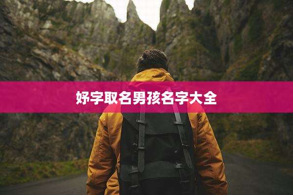 妤字取名男孩名字大全