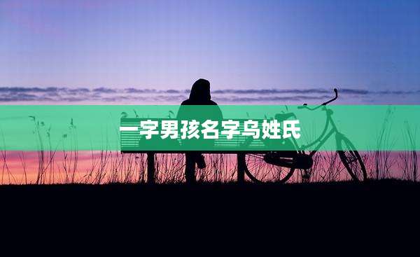 一字男孩名字乌姓氏
