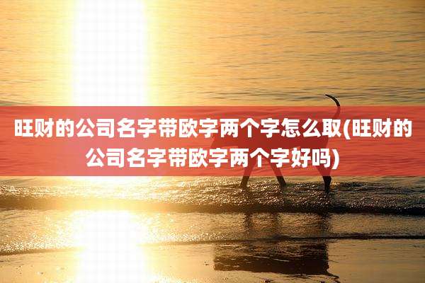 旺财的公司名字带欧字两个字怎么取(旺财的公司名字带欧字两个字好吗)