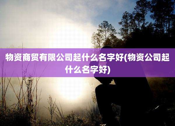 物资商贸有限公司起什么名字好(物资公司起什么名字好)