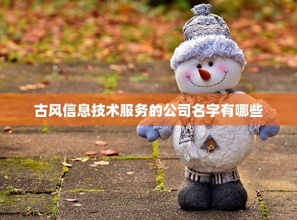 古风信息技术服务的公司名字有哪些