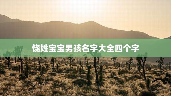 饶姓宝宝男孩名字大全四个字