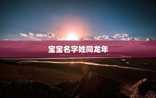 宝宝名字姓同龙年