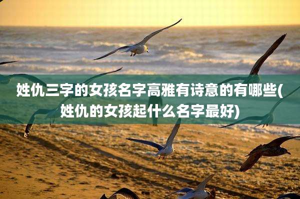 姓仇三字的女孩名字高雅有诗意的有哪些(姓仇的女孩起什么名字最好)