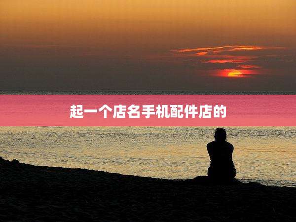 起一个店名手机配件店的