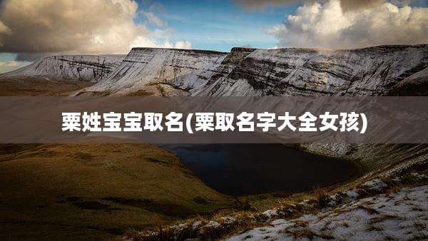 粟姓宝宝取名(粟取名字大全女孩)