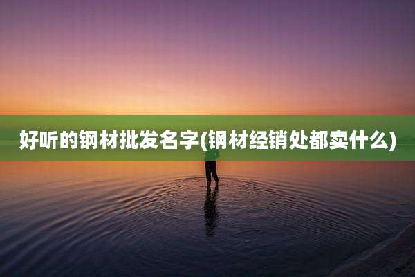 好听的钢材批发名字(钢材经销处都卖什么)