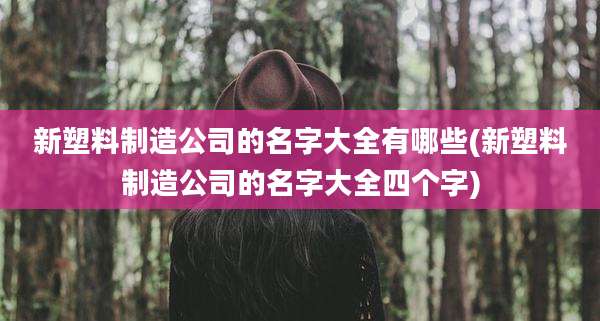 新塑料制造公司的名字大全有哪些(新塑料制造公司的名字大全四个字)