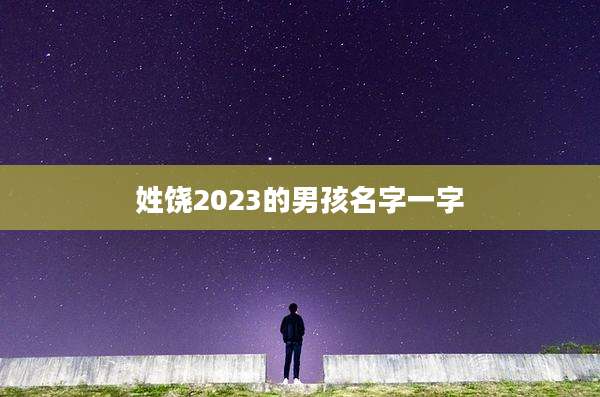 姓饶2023的男孩名字一字