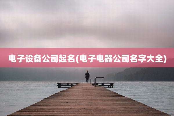 电子设备公司起名(电子电器公司名字大全)