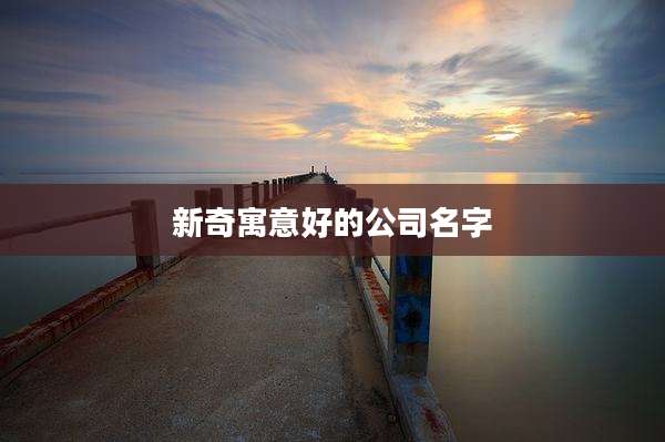 新奇寓意好的公司名字