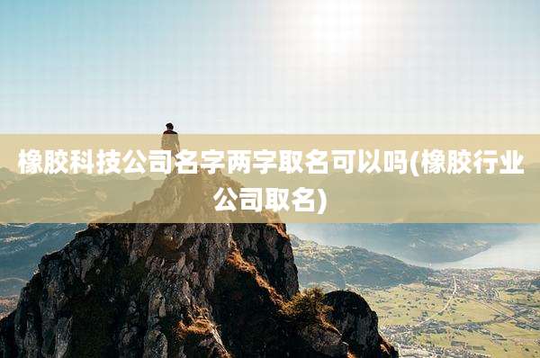 橡胶科技公司名字两字取名可以吗(橡胶行业公司取名)