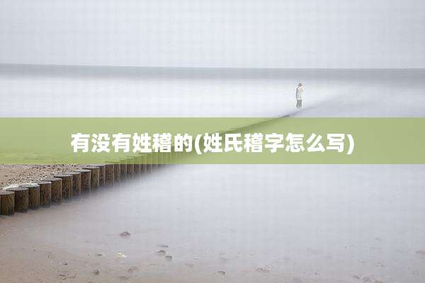 有没有姓稽的(姓氏稽字怎么写)