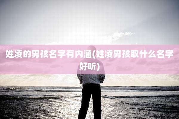 姓凌的男孩名字有内涵(姓凌男孩取什么名字好听)