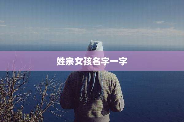 姓宗女孩名字一字