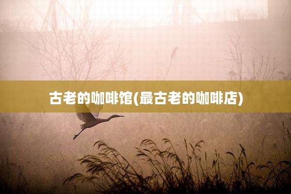 古老的咖啡馆(最古老的咖啡店)