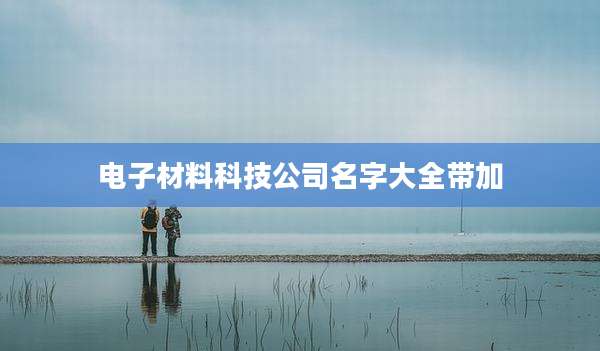 电子材料科技公司名字大全带加