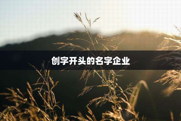 创字开头的名字企业