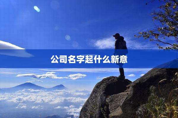 公司名字起什么新意
