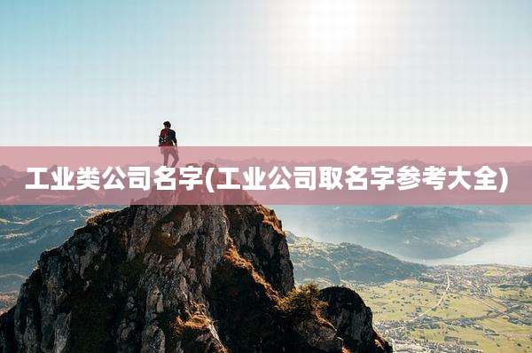 工业类公司名字(工业公司取名字参考大全)