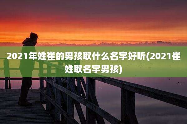 2021年姓崔的男孩取什么名字好听(2021崔姓取名字男孩)