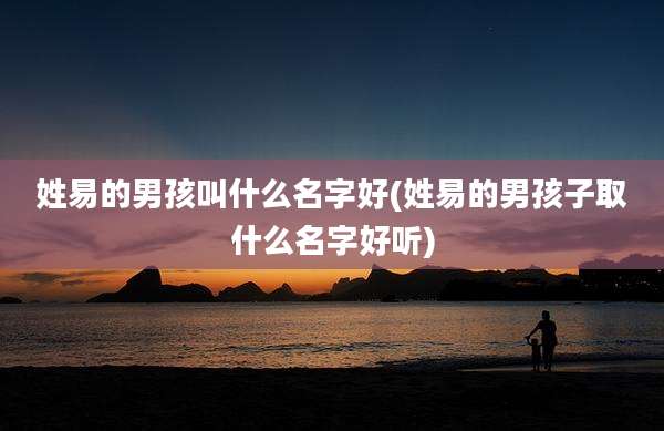 姓易的男孩叫什么名字好(姓易的男孩子取什么名字好听)