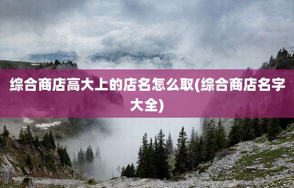综合商店高大上的店名怎么取(综合商店名字大全)