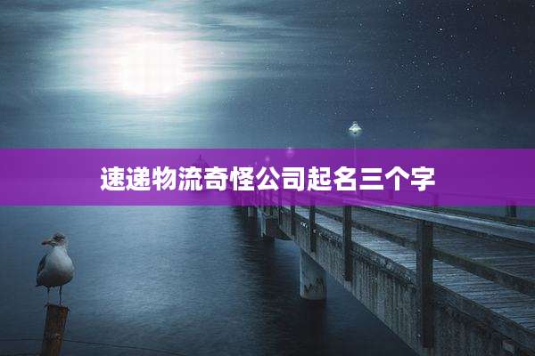 速递物流奇怪公司起名三个字