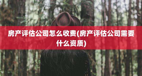 房产评估公司怎么收费(房产评估公司需要什么资质)