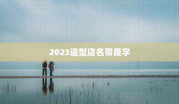 2023造型店名带晟字