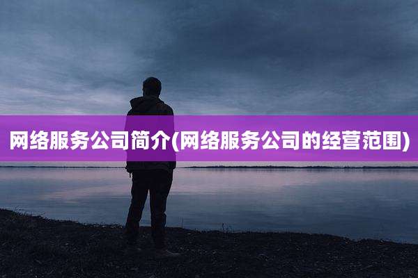 网络服务公司简介(网络服务公司的经营范围)