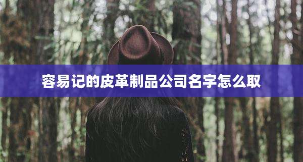 容易记的皮革制品公司名字怎么取