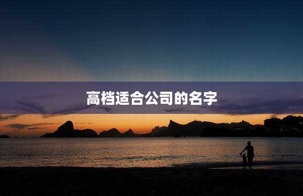 高档适合公司的名字