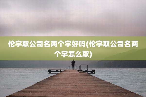 伦字取公司名两个字好吗(伦字取公司名两个字怎么取)