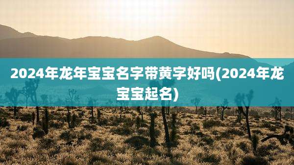 2024年龙年宝宝名字带黄字好吗(2024年龙宝宝起名)