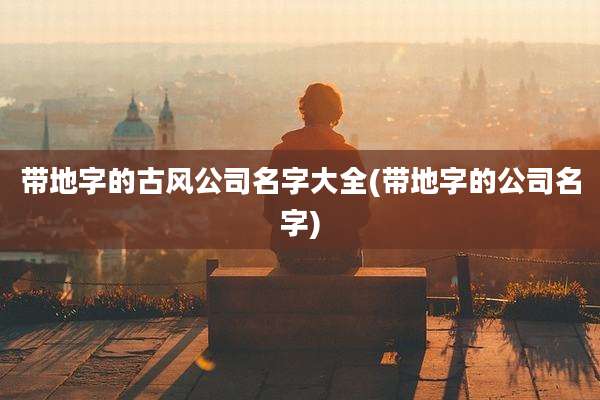 带地字的古风公司名字大全(带地字的公司名字)