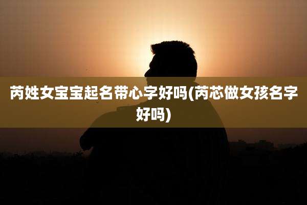芮姓女宝宝起名带心字好吗(芮芯做女孩名字好吗)