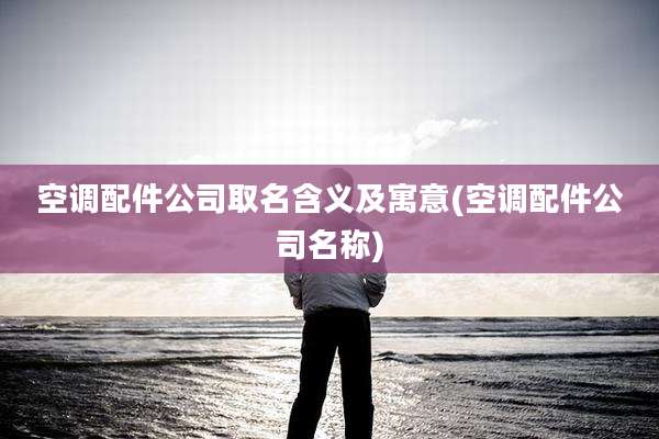空调配件公司取名含义及寓意(空调配件公司名称)