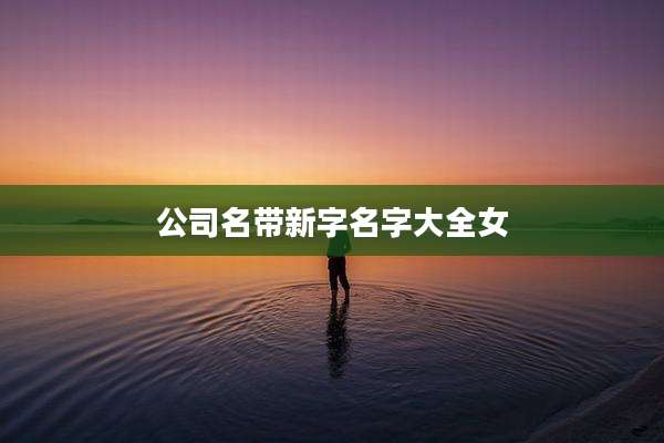 公司名带新字名字大全女