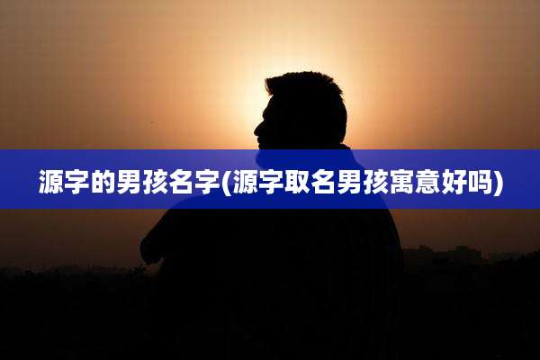 源字的男孩名字(源字取名男孩寓意好吗)