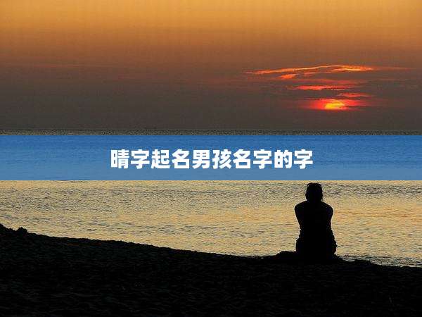 晴字起名男孩名字的字