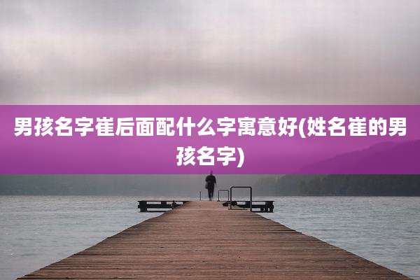 男孩名字崔后面配什么字寓意好(姓名崔的男孩名字)