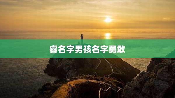 睿名字男孩名字勇敢