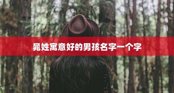 晁姓寓意好的男孩名字一个字