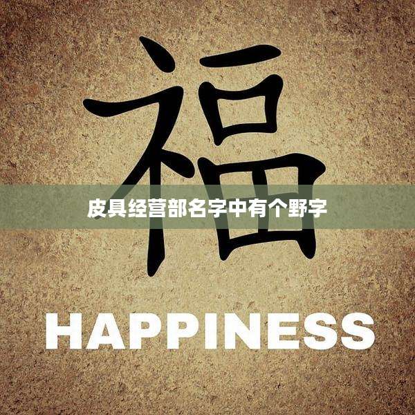 皮具经营部名字中有个野字