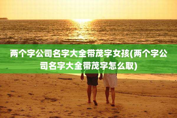 两个字公司名字大全带茂字女孩(两个字公司名字大全带茂字怎么取)